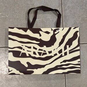 Arakii Zebra Print Shopper Tote Bag - Brown & Cream